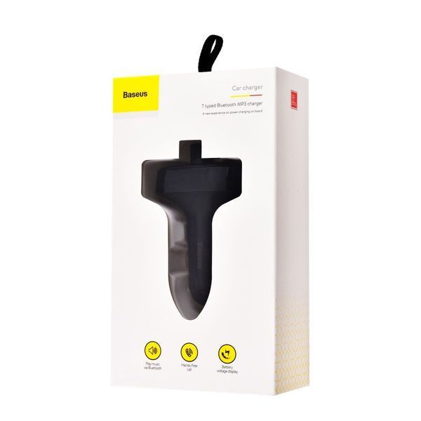 Автомобильная зарядка Baseus Bluetooth FM Launcher 2.4A 2USB (3 цвета) 16407 фото