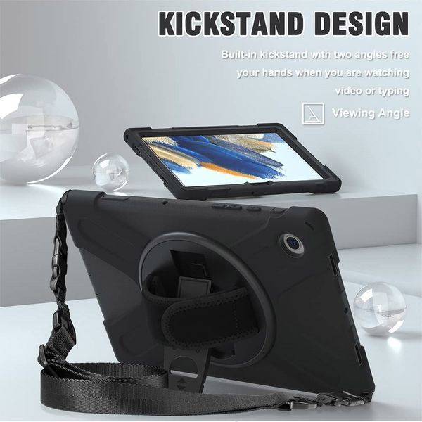 PC + TPU чохол Armor Cover Tablet Cross на планшет Samsung Galaxy Tab A8 (X200 / X205) 10.5" / чорний 097595 фото