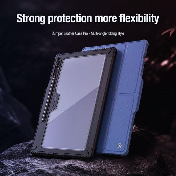 Чохол книжка Nillkin Bumper Leather Case Pro на Samsung Galaxy Tab S8 Ultra (14.6") / синій 098614 фото