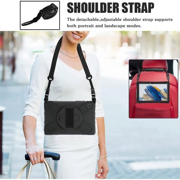 PC + TPU чохол Armor Cover Tablet Cross на планшет Samsung Galaxy Tab A8 (X200 / X205) 10.5" / чорний 097595 фото