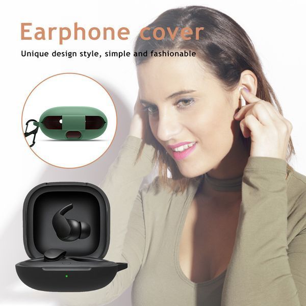 Силіконовий чохол із карабіном для Beats Fit Pro синій 89678 фото