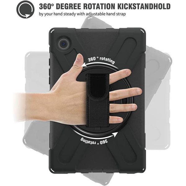PC + TPU чохол Armor Cover Tablet Cross на планшет Samsung Galaxy Tab A8 (X200 / X205) 10.5" / чорний 097595 фото