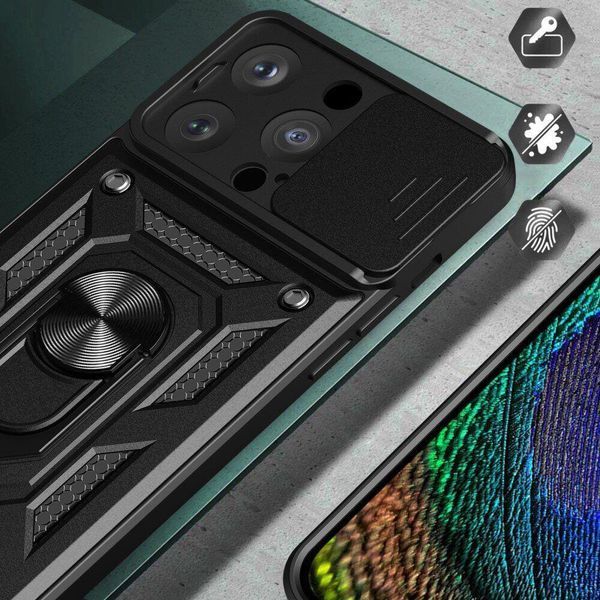 PC + TPU чехол Camshield armor для iPhone 15 Pro / синий 093635 фото