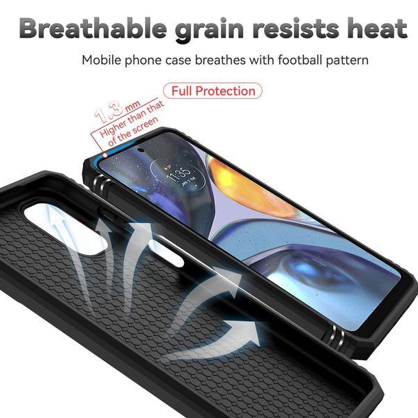 PC + TPU чохол Camshield armor для Motorola G22 / чорний 89374 фото