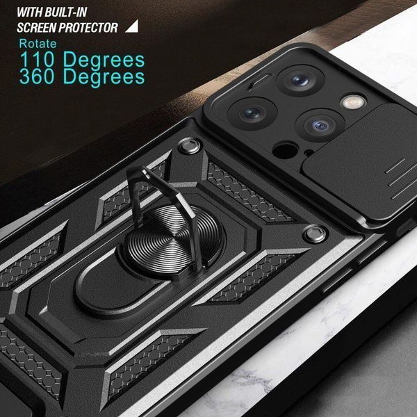 PC + TPU чехол Camshield armor для iPhone 15 Pro / синий 093635 фото