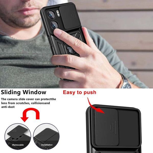 PC + TPU чехол Camshield armor для OPPO A57S / черный 089424 фото