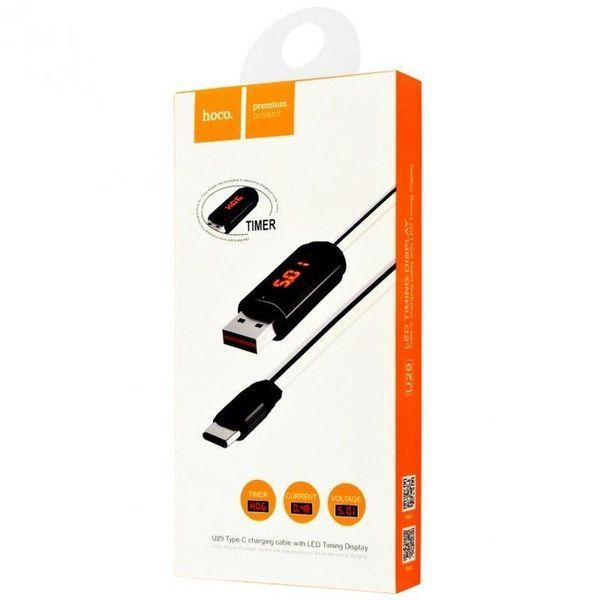 USB кабель на Type-C Hoco U29 LED Displayed Timing (1.2m) (1 цветf) 16677 фото