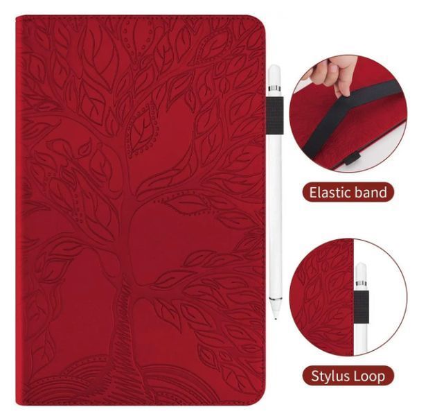 Чохол книжка Wood book для Lenovo Tab K11 2024 (11") / червоний 202188 фото