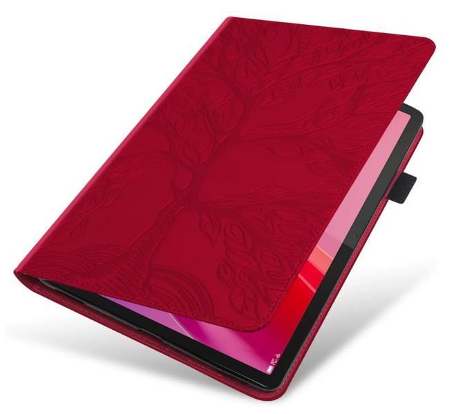Чохол книжка Wood book для Lenovo Tab K11 2024 (11") / червоний 202188 фото