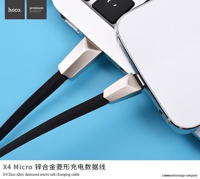 USB кабель Hoco X4 Zinc Alloy Rhombic (2 цвета) 51558 фото