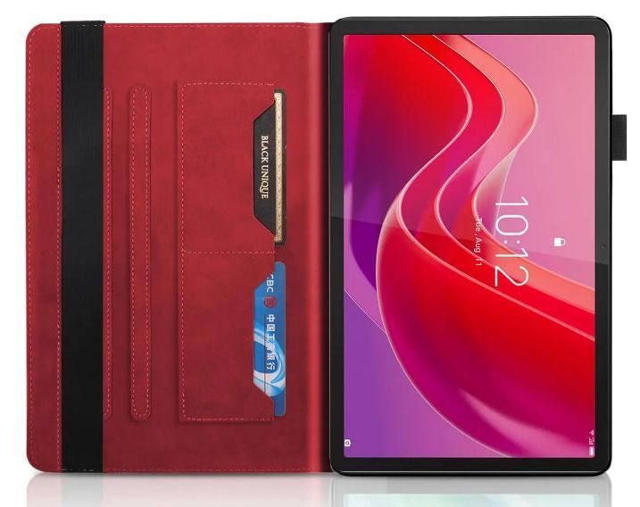 Чохол книжка Wood book для Lenovo Tab K11 2024 (11") / червоний 202188 фото