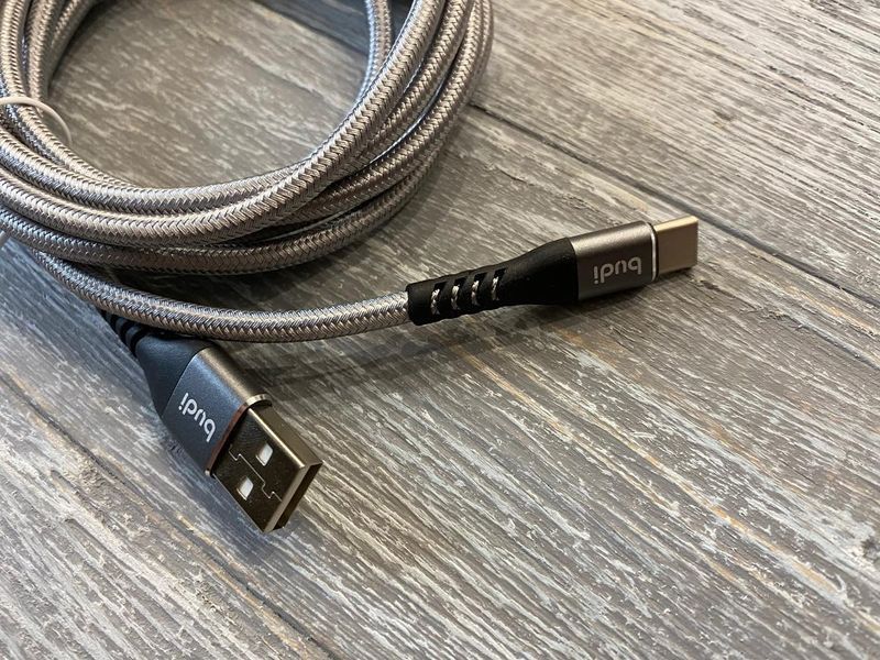 USB кабель Budi на micro-USB (2.4 А) 2m 81848 фото