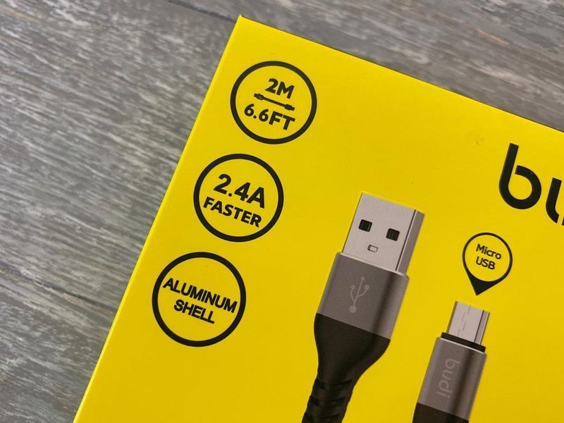 USB кабель Budi на micro-USB (2.4 А) 2m 81848 фото
