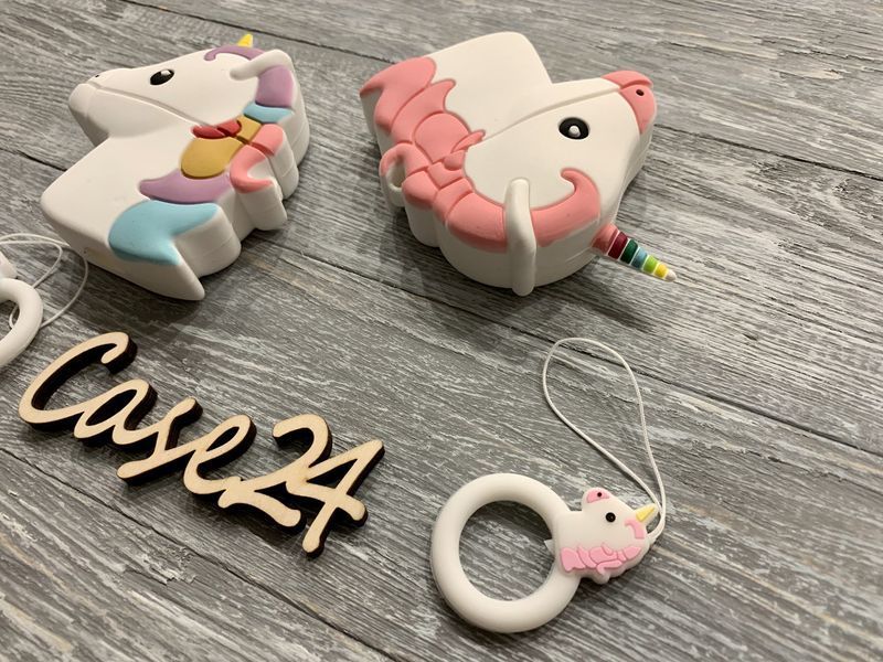 Чехол 3д Единорог на Airpods (2 цвета) 017494 фото