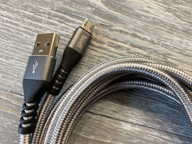 USB кабель Budi на micro-USB (2.4 А) 2m 81848 фото
