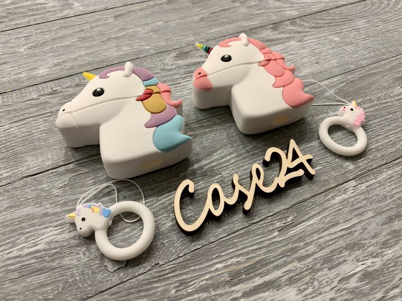 Чехол 3д Единорог на Airpods (2 цвета) 017494 фото