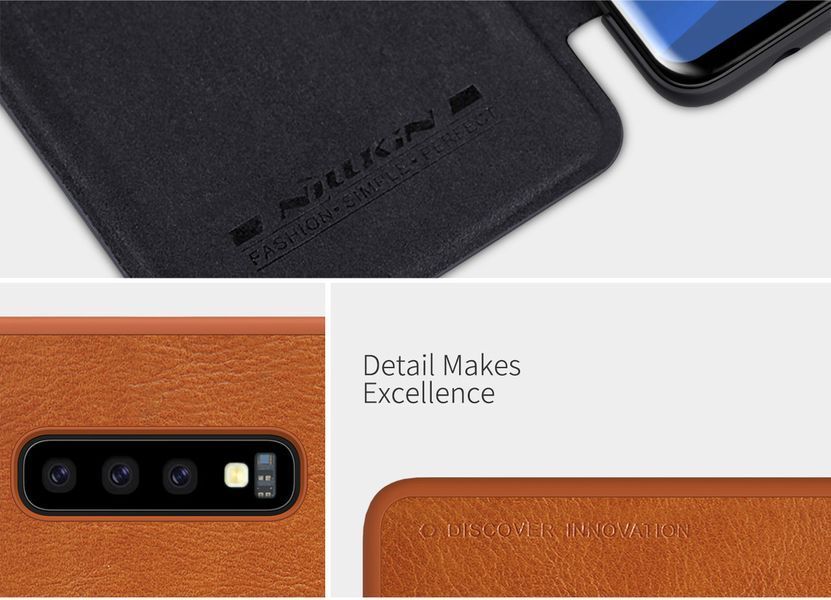 Шкіряний чохол Nillkin Qin для Samsung Galaxy S10 (4 кольори) 054960 фото