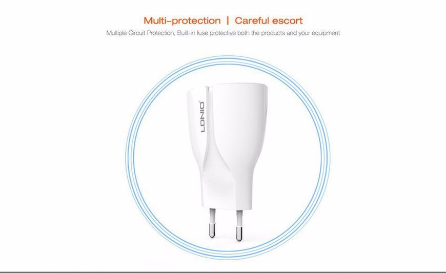 Мережеве ЗП LDNIO A2271 на 2USB (2.1A) для iPhone5/6 51170 фото