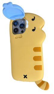 Резиновый 3D чехол для iPhone 15 Pro Max / Cat and Fish 202977 фото