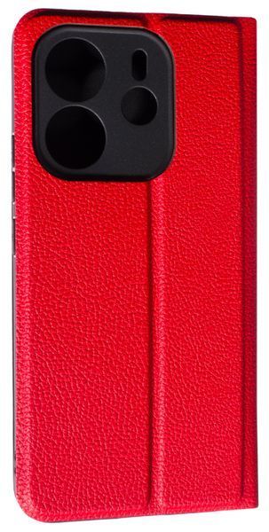Шкіряний чохол-книжка Fibra case на Xiaomi Redmi Note 14 (4G) / червоний 203039 фото