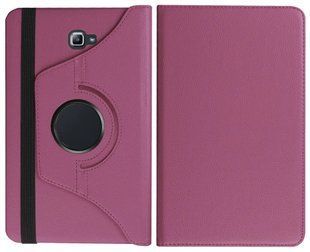 Кожаный чехол книжка 360 для Samsung Galaxy Tab A 10.1 T580 T585 / баклажановый 100822 фото