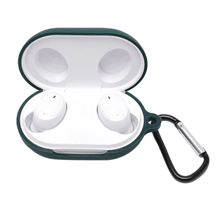 Силіконовий чохол із карабіном для OPPO Enco Buds W12 зелений 91010 фото