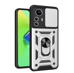 PC + TPU чехол Camshield armor для Xiaomi Redmi Note 12S / серебристый 089407 фото