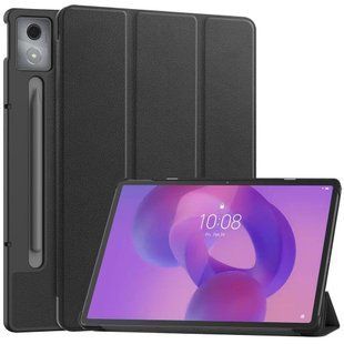 Шкіряний чохол книжка Crazy Horse на планшет Lenovo Xiaoxin Pad Pro (12.7") 2025 / чорний 202567 фото