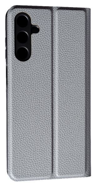 Шкіряний чохол-книжка Fibra case на Samsung Galaxy A25 / сірий 095811 фото