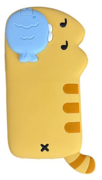 Резиновый 3D чехол для iPhone 15 Pro Max / Cat and Fish 202977 фото