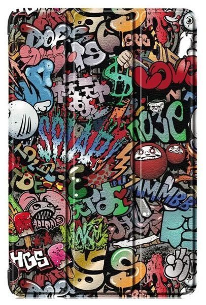 Чехол книжка Crazy Horse для Samsung Galaxy Tab S9 (11") / graffiti 202003 фото