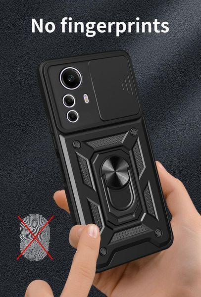 PC + TPU чехол Camshield armor для Xiaomi Redmi Note 12S / серебристый 089407 фото