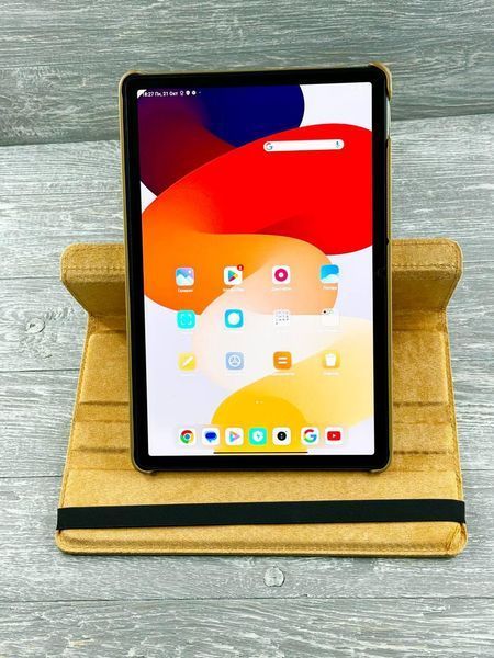 Шкіряний чохол-книжка на Xiaomi Redmi Pad SE (11") / золотистий 093397 фото
