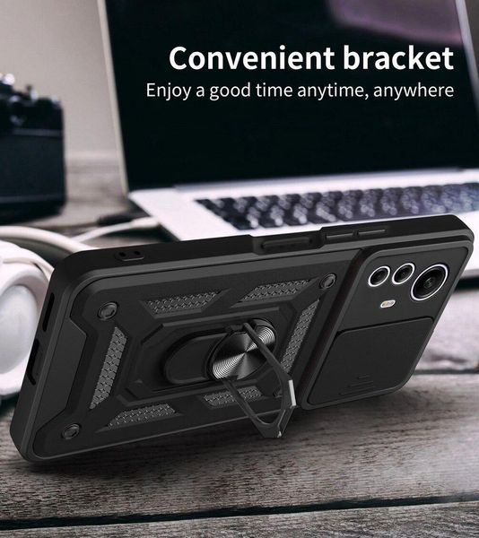 PC + TPU чехол Camshield armor для Xiaomi Redmi Note 12S / серебристый 089407 фото