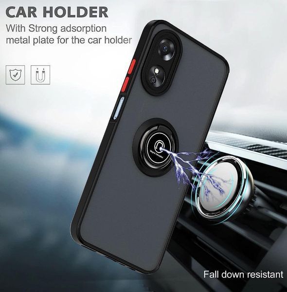 TPU чохол накладка Matte Ring Magnit для OPPO A58 4G темно-зелений 094857 фото