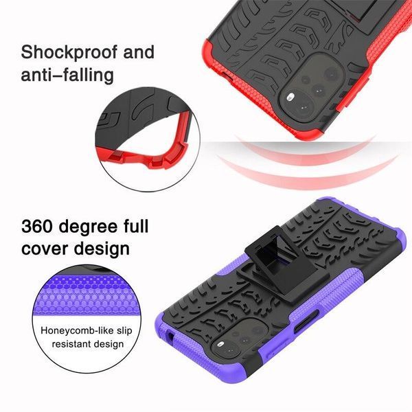 PC + TPU чохол Armor на Motorola G22 рожевий 89508 фото
