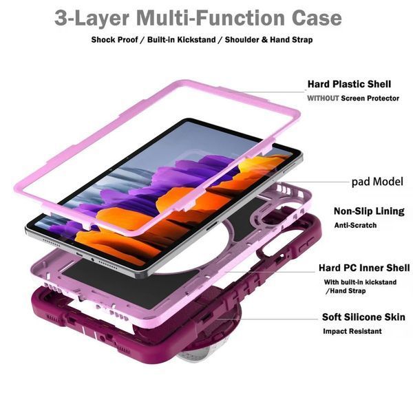 Чехол Carbon Armor Cover Tablet на Xiaomi Redmi Pad 2 (11") / малиновый 100952 фото