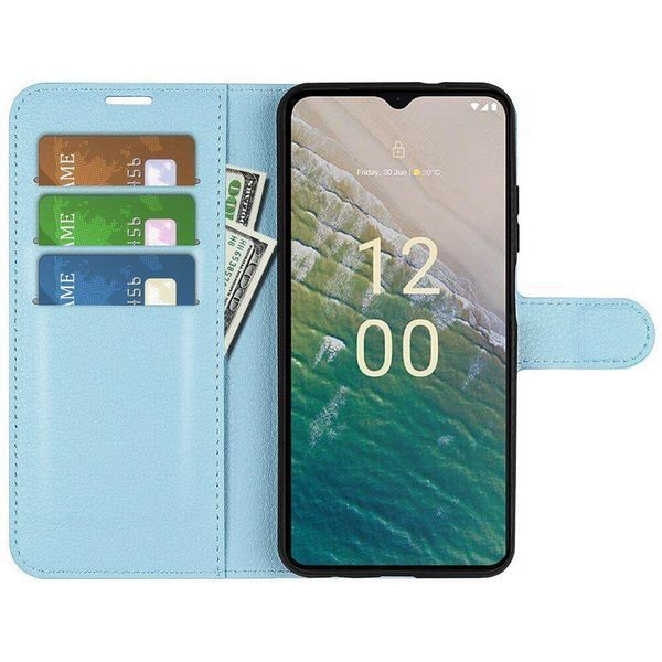 Чехол книжка Lichee для Nokia C32 голубой 89910 фото