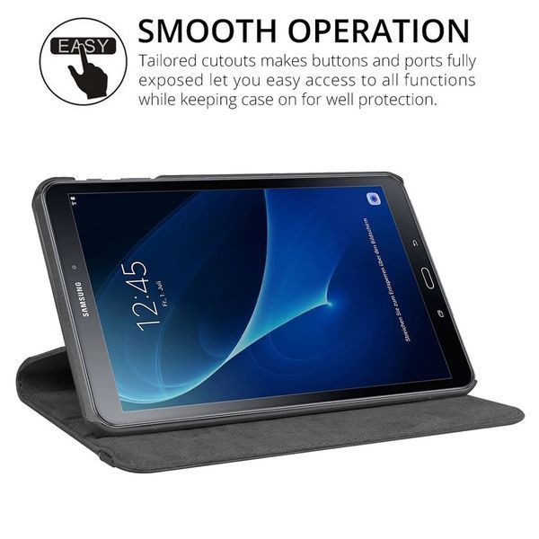 Кожаный чехол книжка 360 для Samsung Galaxy Tab A 10.1 T580 T585 / баклажановый 100822 фото