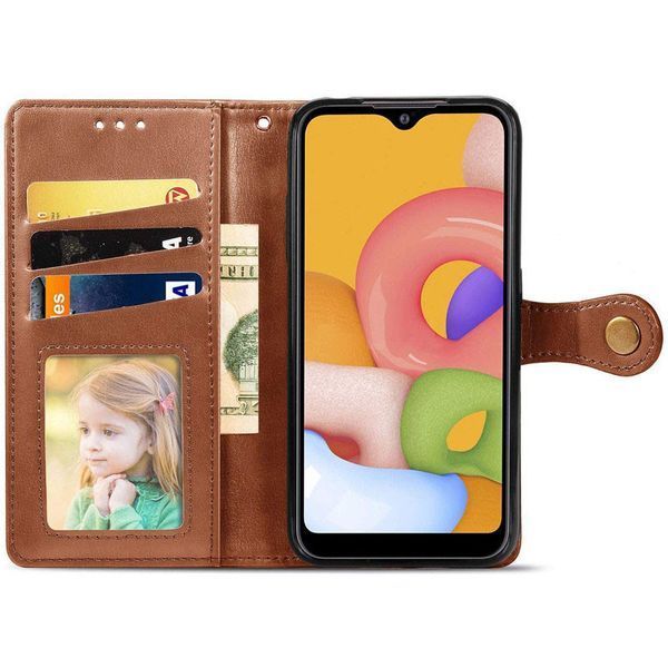 Чохол-книжка GETMAN Gallant на Oppo Reno 8T 4G коричневий 88189 фото