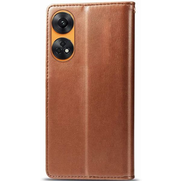 Чохол-книжка GETMAN Gallant на Oppo Reno 8T 4G коричневий 88189 фото