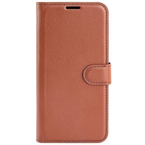 Шкіряний чохол-книжка Lichee для ZTE blade A53 коричневий 093058 фото