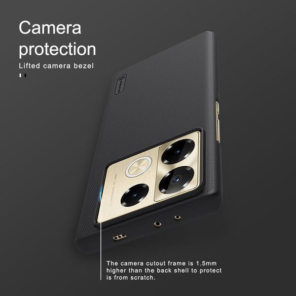 Чехол Nillkin Super Frosted Shield на Infinix Note 40 Pro / синий 097761 фото