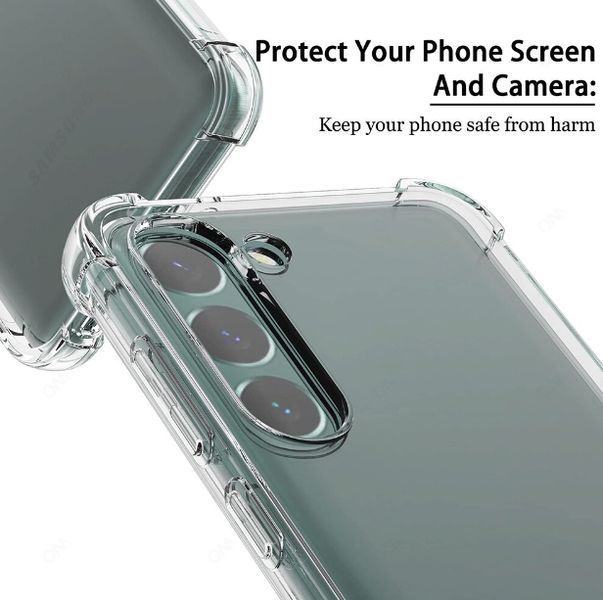 Чехол WXD силиконовый противоударный для Samsung Galaxy S23 FE / прозрачный 093563 фото