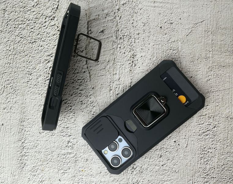 PC + TPU чехол Shock Proof для iPhone 13 Pro / черный 200673 фото