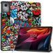 Кожаный чехол книжка Crazy Horse для Lenovo Tab K11 Plus (11.45") / graffiti 097432 фото 1