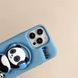 Силиконовый 3D чехол Musical Panda для iPhone 13 / голубой 098930 фото 4