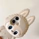 Резиновый 3D чехол Labubu Toy для iPhone 13 / серый 099547 фото 2