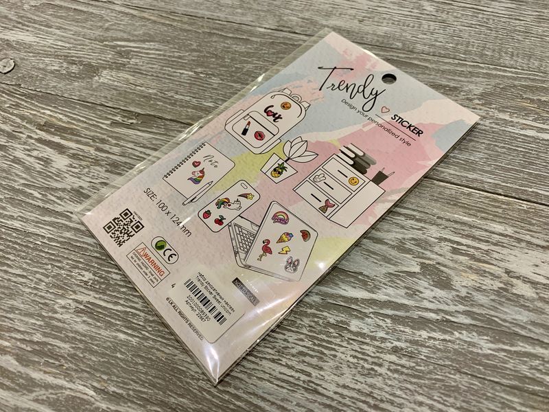 Набір декоративних наклейок Trendy Sticker (100 на 124 мм) 17402 фото