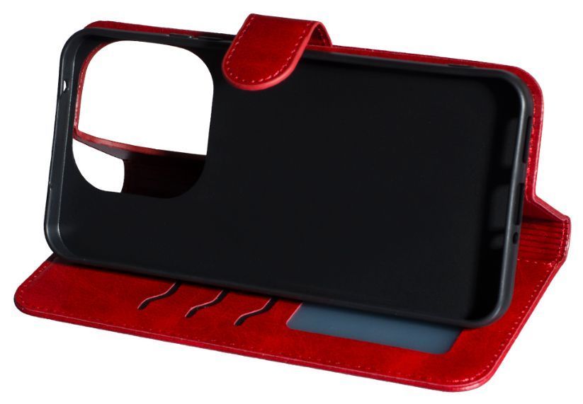 Шкіряний чохол-книжка Business Book на Xiaomi 15T / red 204258 фото